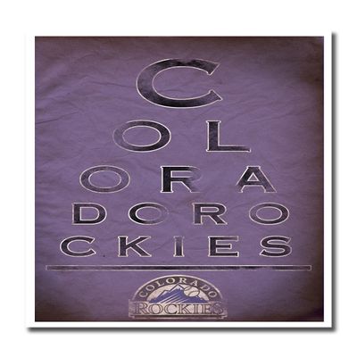 Colorado Rockies Baseball Poster MLB Print 16x20 Inches on Pro Grade Paper Eye Chart Style