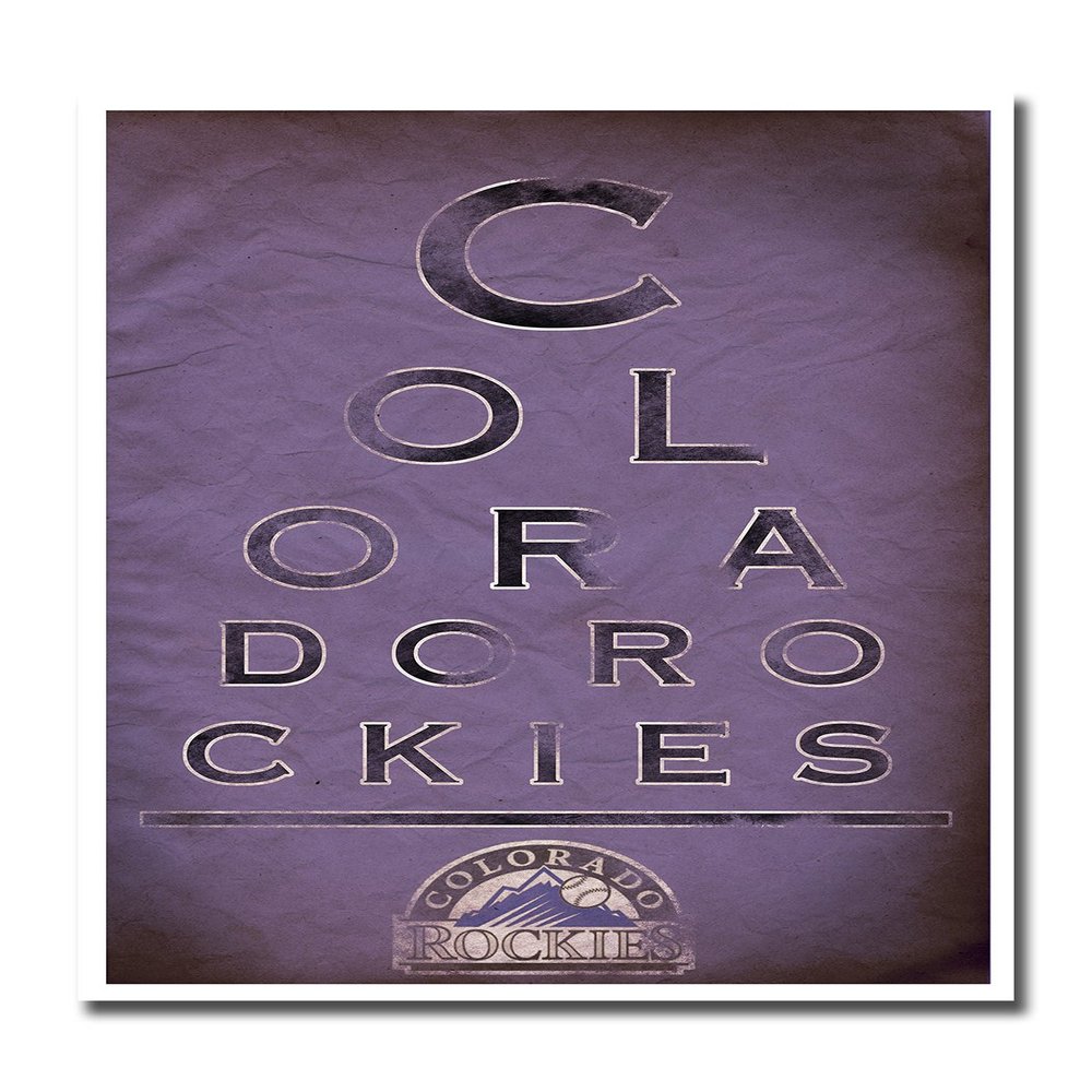 Colorado Rockies Baseball Poster MLB Print 16x20 Inches on Pro Grade Paper Eye Chart Style