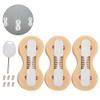 Uxsiya Fin FCS Plug, Professional FCS Fusion Fin Box Sturdy 3pcs for Standard FCS Base Fin(White) view 2
