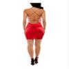 B Darlin Womens Red Open Back Crisscross Bungee Straps Sleeveless Cowl Neck Short Party Body Con Dress XL view 2