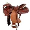 Western Saddle Barrel Racing Horse Pleasure Trail Floral Tooled Leather Rodeo Cowboy Tack Set 15 16 17 18 (Buckstitch, 16) view 2
