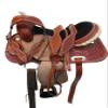 Western Saddle Barrel Racing Horse Pleasure Trail Floral Tooled Leather Rodeo Cowboy Tack Set 15 16 17 18 (Oak Tooled, 17) view 2