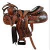 Western Saddle Barrel Racing Horse Pleasure Trail Floral Tooled Leather Rodeo Cowboy Tack Set 15 16 17 18 (Alligator Show, 17) view 2