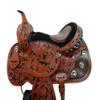 Western Saddle Barrel Racing Horse Pleasure Trail Floral Tooled Leather Rodeo Cowboy Tack Set 15 16 17 18 (Alligator Show, 17) view 3