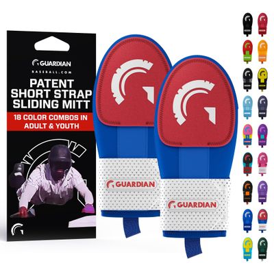 Guardian Baseball Sliding Mitt - Youth and Adult Sizes - Sliding Glove for Baseball - Elastic Compression Strap - Adult, Pack of 2 (USA)