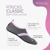 FITKICKS Original Women's Foldable Active Lifestyle Minimalist Footwear Barefoot Yoga Sporty Water Shoes - Dark Gray/Lavender, Medium view 2