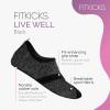 FITKICKS Original Women's Foldable Active Lifestyle Minimalist Footwear Barefoot Yoga Sporty Water Shoes - Heathered Black/Black, X-Large view 2