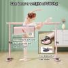 Ballet Barre Pink Steel Ballet Barre with Adjustable Height of 80-120cm, Used for Household/Dance Room/Pilates Exercise Pole (Size : 1.5M/5FT) view 4
