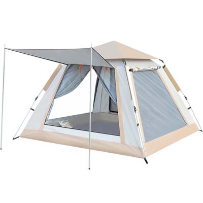 Gruytoie 4 Person Camping Tent Outdoor Waterproof Family Tents, Automatic Pop Up Backpacking Tent with Carry Bag and Tent Foyers, for Camping Hiking & Traveling