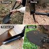 PLACHIDAY Digging Shovel, 18.5'' Lightweight Camping Shovel Portable High Carbon Steel Folding Mini Trowels for Outdoor Camping Backpacking Hiking Car Emergency Home Garden view 2