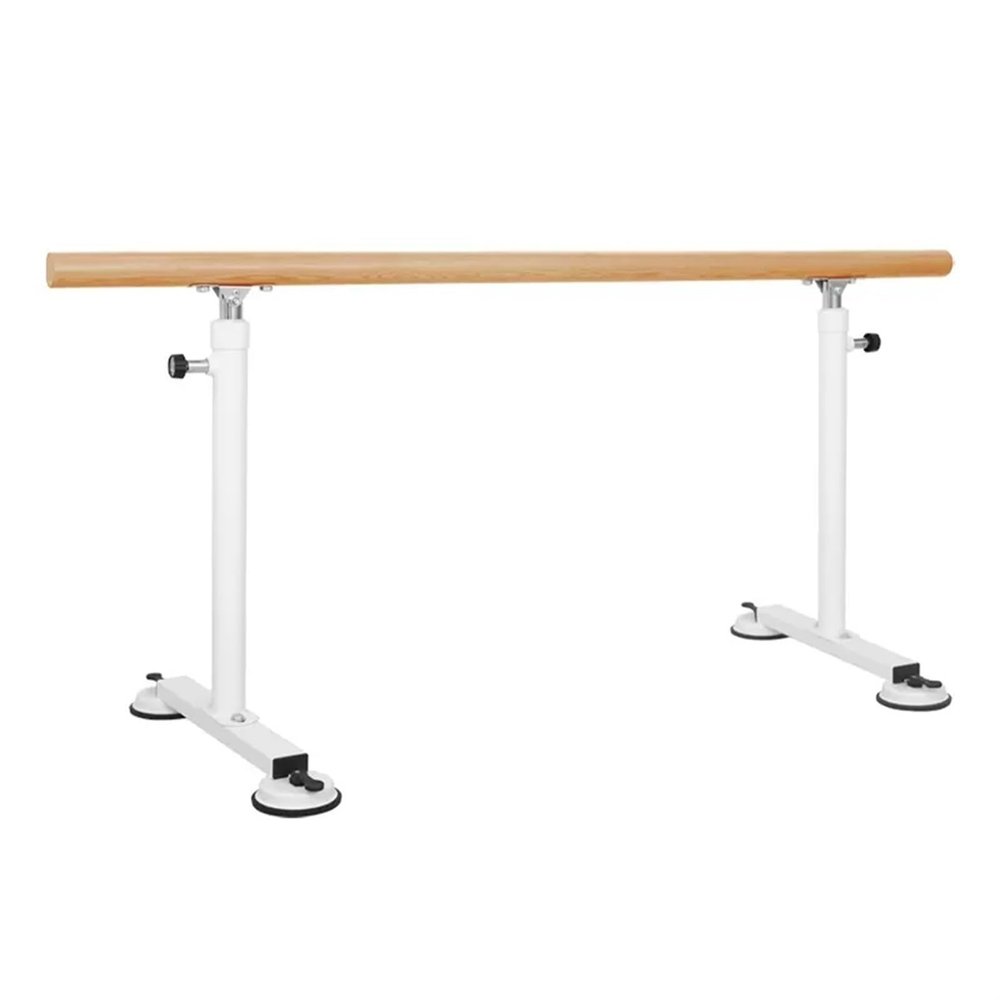 Ballet Barre Children's and Adults' Suction Cup Ballet Barre, Portable Steel Solid Wood Handle Extension Rod, Can Bear A Weight of 500kg (Color : White, Size : 2.5M/8.2FT)