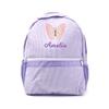 MT WORLD Toddler Backpack Personalized Seersucker Kid Backpack,Monogrammed Preschool Kids Bookbags,Seersucker Toddler Bookbag - Purple view 1