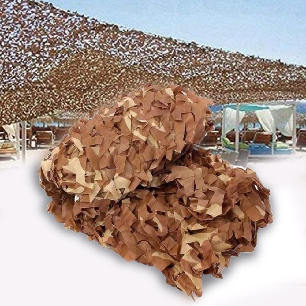DIBAKO Camoflauge Cover for Desert Camo Net Bulk Roll, Military Camouflage Netting Sunshade Mesh, Camping Shooting Courtyard Garden Hunting Children 10x10 10x20 20x20ft (Size : 4mX5m/(13x16.4ft))