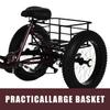 CYDING 20 Inch Fat Tire Adult Tricycles 3 Wheel Bikes 7 Speed Adult Trikes Three-Wheeled Cruiser Bicycles Large Cruiser Seat with Shopping Basket for Seniors, Women, Men view 4