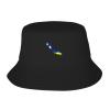Curacao Flag Map Stay Cool and Stylish with Our Trendy Bucket Hats - Perfect for Summer Fun and Outdoor Adventures Black view 1