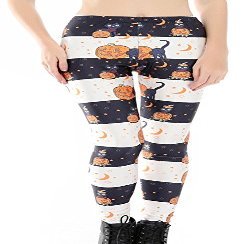 Sister Amy Women's Digital Skull Printted Ankle Elastic Tights Legging Halloween Skull US XS