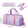 Butterfly Dance Bag for Girls,Gym Travel Duffle Bag Gymnastics Sports Dance Bag with Shoe Compartment view 3