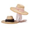 Bollrllr Womens Mens Wide Brim Straw Panama Hat Fedora Summer Beach Sun Hat Straw Hat for Women view 2