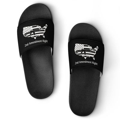 2nd Amendment Gun Rights Home Slipper Cute Print Shower Shoes Slides Sandals for Women Men 42 (260mm)