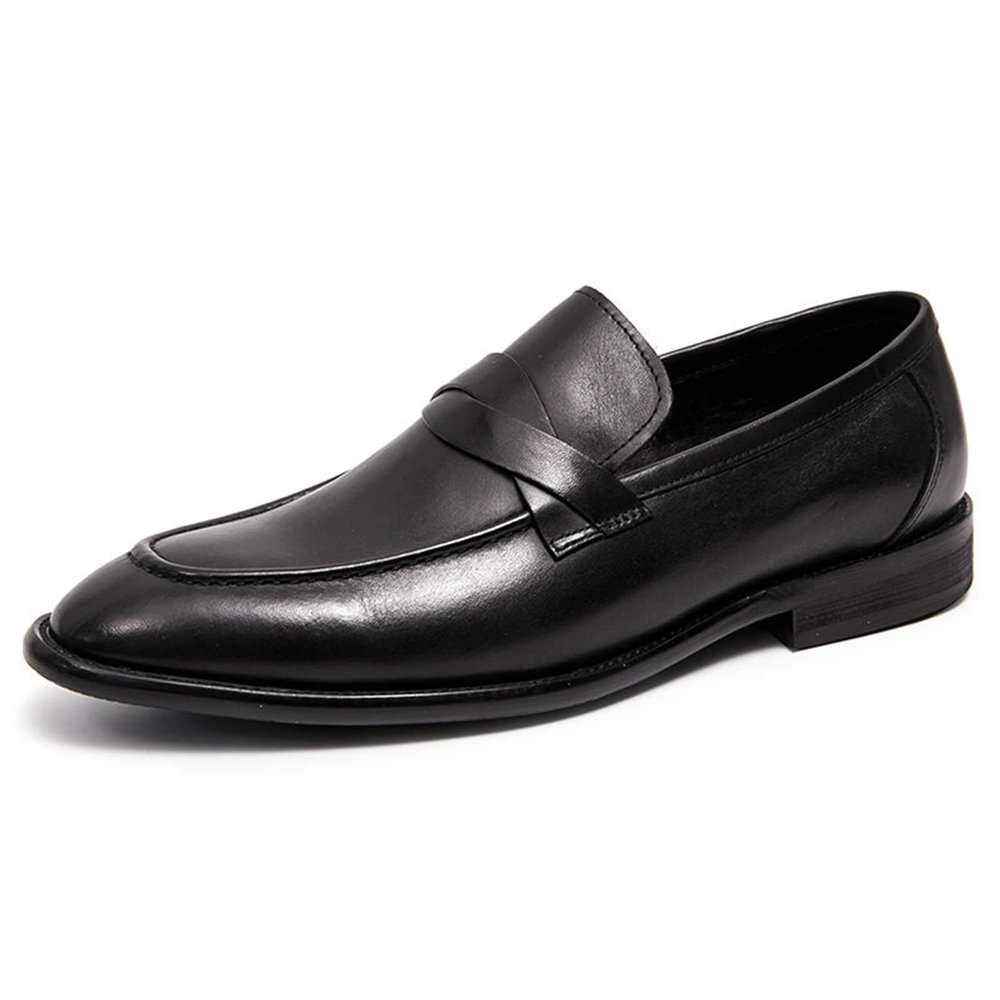 CHUUMEE Men's Dress Shoes Slip-on Loafers Men's Casual Leather Shoes (Black,11)