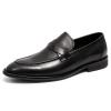 CHUUMEE Men's Dress Shoes Slip-on Loafers Men's Casual Leather Shoes (Black,11) view 1
