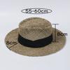 Bollrllr Women Wide Brim Seagrass Straw Hat with Ribbon Lady Vacation Sun Hats Panama Beach Cap view 4