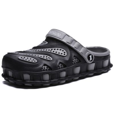 Men's Garden Clogs Slip-On Sandals Breathable Beach Water Shoes Lightweight Sport Sandal Waterproof Flip Flop Kitchen Hospitcal Beach Yard Pool Shower Slides Summer Mules Walking Slippers Grey 41