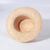 Bollrllr Men Summer Solid Straw Hat Wide Brim Hat view 3