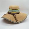 Women Floppy Bohemian Straw Hat Tie-Dye Sun Hat Oversized Wide Brim Ladies Beach Hat Derby Hat view 1