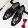 CHUUMEE Men's Slip on Loafers Men's Business Casual Leather Shoes (Black,6.5) view 3