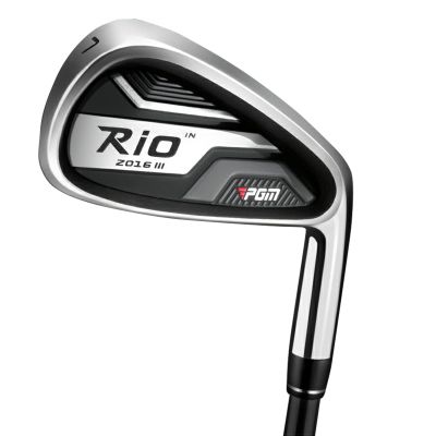 PGM Rio 7 Iron Golf Club for Men - Ultra-Low Center of Gravity Utility Iron with Graphite Shaft - Right-Handed Club for Practice and Competition - S Flex