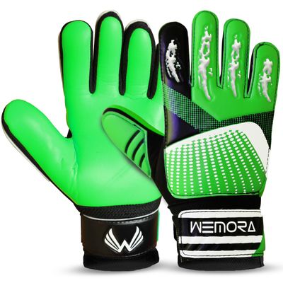 WEMORA Soccer Goalie Gloves for Kids Youth Junior Boys 4mm Anti Slip Strong Grips Palm Football Goalkeeper Gloves