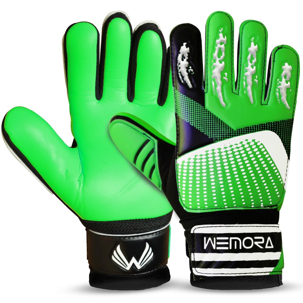WEMORA Soccer Goalie Gloves for Kids Youth Junior Boys 4mm Anti Slip Strong Grips Palm Football Goalkeeper Gloves