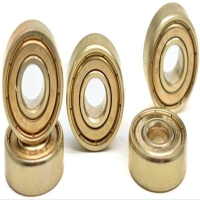 KOFORD Bearings 10 Pcs 608-ZZ Gold Plated Bearings 8x22x7mm Cost Effective 608 Skateboard Ball Bearings