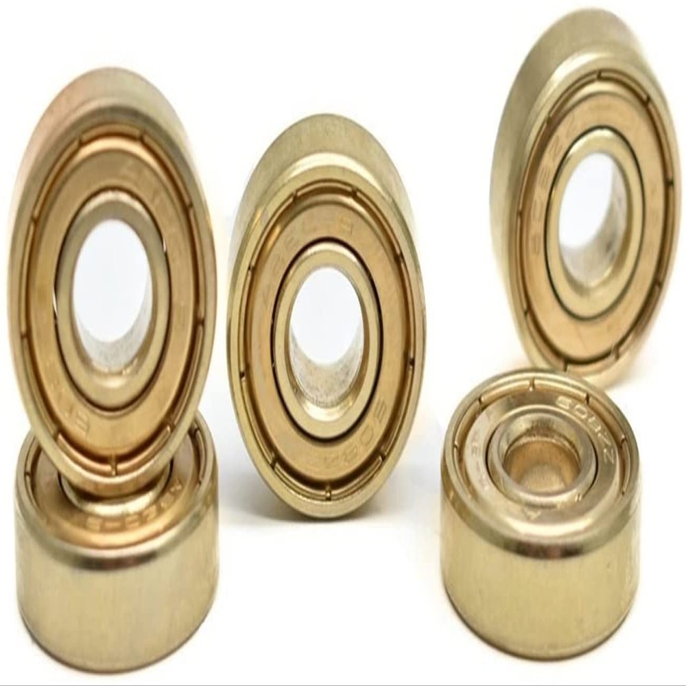 KOFORD Bearings 10 Pcs 608-ZZ Gold Plated Bearings 8x22x7mm Cost Effective 608 Skateboard Ball Bearings