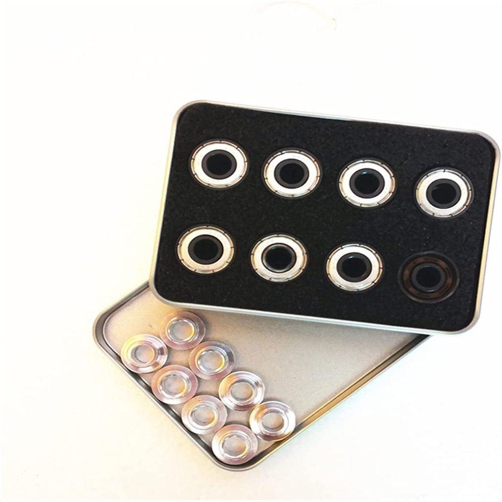KOFORD Bearings 16PCS ABEC-7 ABEC9 High Speed White Ceramic Inline Speed Skating Bearing ILQ-9 ILQ-11 608 Bearings for Track (Color : BSB Black Ceramic)