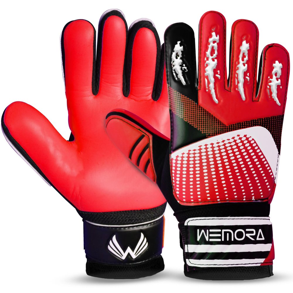WEMORA Soccer Goalie Gloves for Kids Youth Junior Boys 4mm Anti Slip Strong Grips Palm Football Goalkeeper Gloves