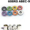 KOFORD Bearings 8pcs Pro 608RS ABEC-9 Bearings Roller Skate Scooter Snowboard Chrome Steel Inline Bearings Skateboard Mute Speed Bearing (Color : 8pcsred Bearings) view 2