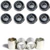KOFORD Bearings 8pcs Pro 608RS ABEC-9 Bearings Roller Skate Scooter Snowboard Chrome Steel Inline Bearings Skateboard Mute Speed Bearing (Color : 8pcsred Bearings) view 3