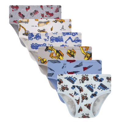 Family Feeling 6 Packs Big Boys' Cotton Assorted Brief Underwear Size 12
