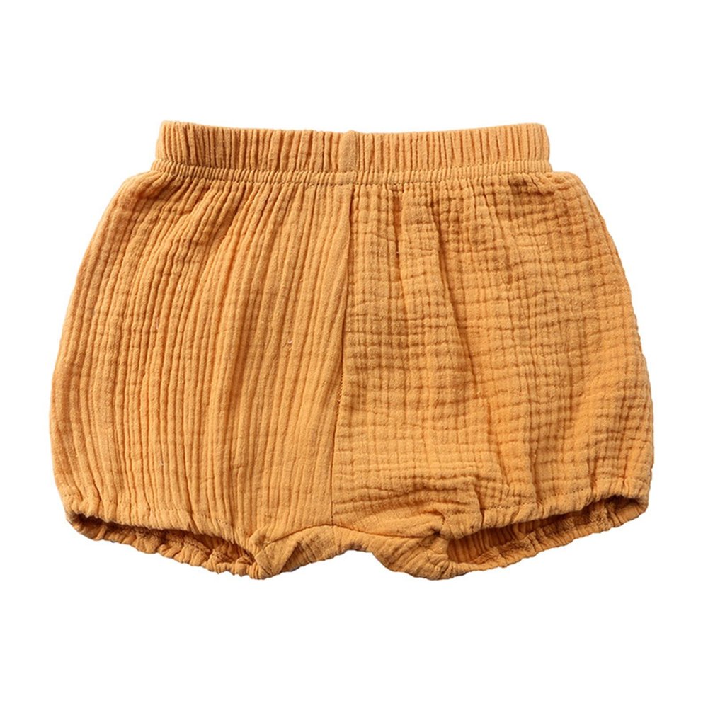 Athletic Shorts for 0 to 3 Years Baby Newborn Infant Baby Unisex Solid Spring Summer Shorts (Yellow, 12-18 Months)