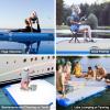 GZKYYLEGS Inflatable Floating Dock, 8 ft x 6 ft Inflatable Water Platform Swim Dock Mat with None-Slip Surface,6 Inch Thick PVC Construction,Floating Platform for Pool Beach Ocean view 4