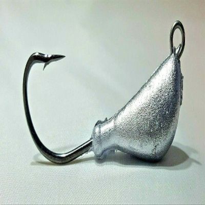 10 Unpainted Banana Jig Head Blackfish Striper Swimbait Lure Ultra Point Hook 1/4oz