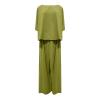 2 Piece Linen Set for Women Summer Outfits Casual Two Piece Pants Sets Loose Crop Linen Tops Wide Leg Capris Comfy Lounge Set view 3