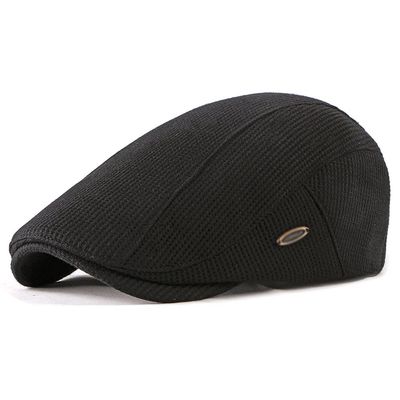 KANDUO Men's Flat Newsboy Hat Winter Spring Autumn Driving Cabbie Hunting Cap (Color : B, Size : Adjutable 55-60cm)