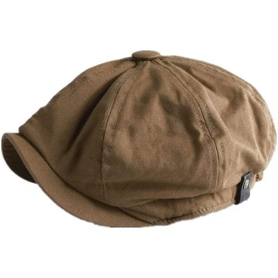 KANDUO British Style Newsboy Cap Men Cotton Cap Male Spring Summer Vintage Octagonal Flat Cap (Color : B, Size : 55-58cm)
