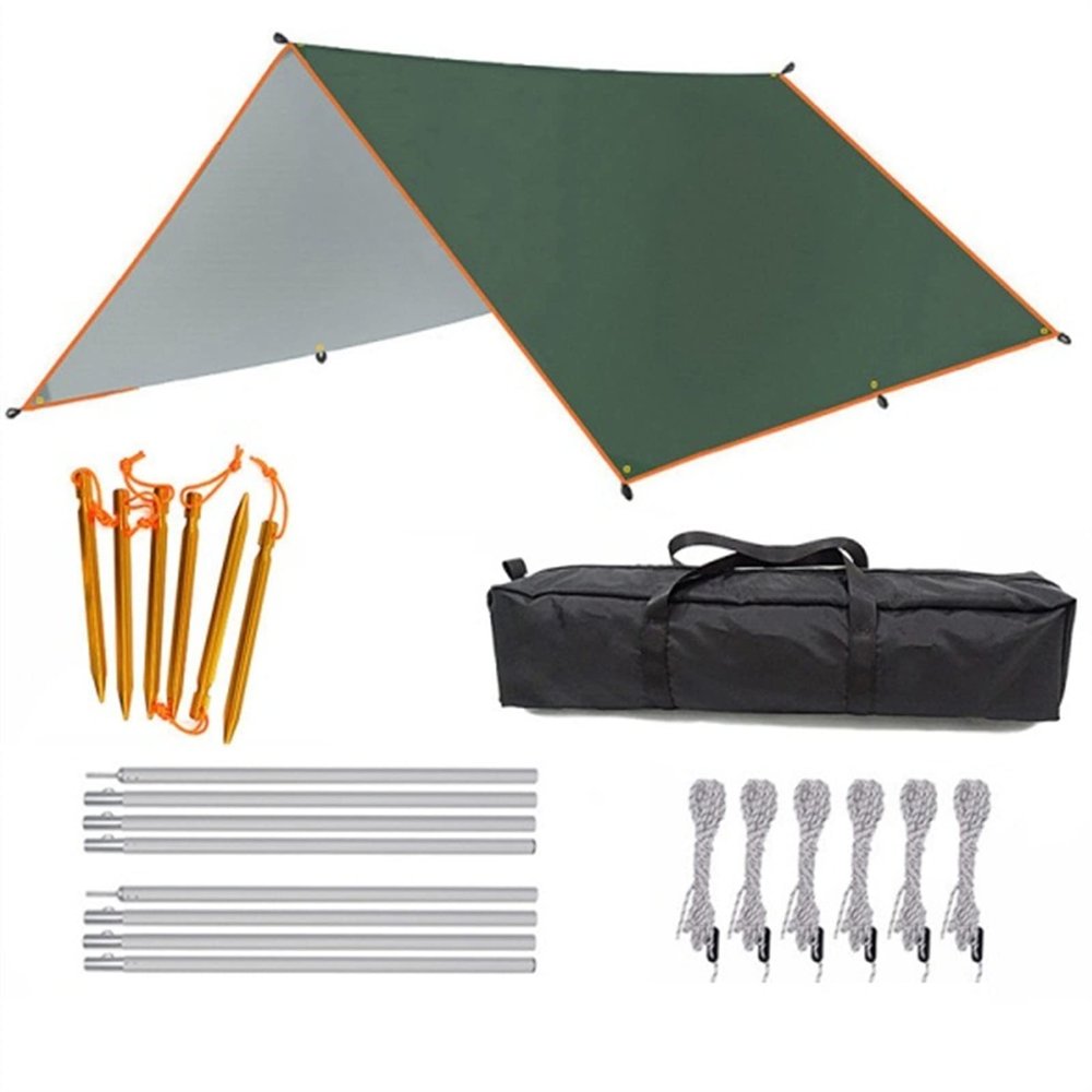 SEALFO 3x3m 3x4m 3x5m Awning Watertight Tarp Tent Outdoor Sun Shelter Camping Tourist Tarp Canopy Sunshade Sun Shade Beach Garden (Color : Style 2, Size : 3x4m)