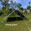 SEALFO 3x3m 3x4m 3x5m Awning Watertight Tarp Tent Outdoor Sun Shelter Camping Tourist Tarp Canopy Sunshade Sun Shade Beach Garden (Color : Style 2, Size : 3x4m) view 4