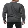 Pro Club Men's Plain Blank Crew Neck Fleece Pullover Sweater (9oz), Charcoal, Large view 2