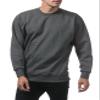 Pro Club Men's Plain Blank Crew Neck Fleece Pullover Sweater (9oz), Charcoal, Large view 3